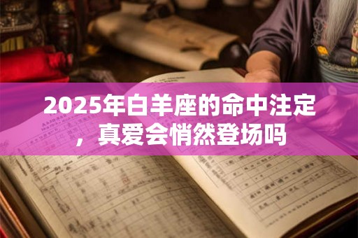 详细阅读:2025年白羊座的命中注定,真爱会悄然登场吗 2025年白羊座的命中注定,真爱会悄然登场吗