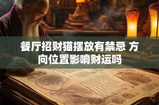 餐厅招财猫摆放有禁忌 方向位置影响财运吗