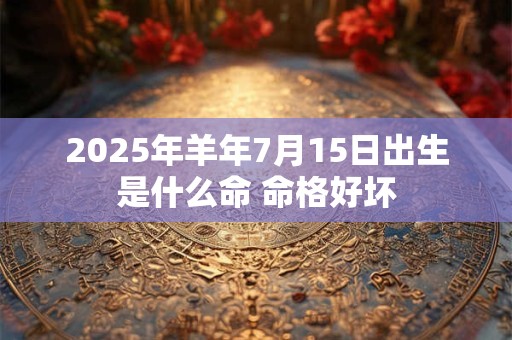 2025年羊年7月15日出生是什么命 命格好坏