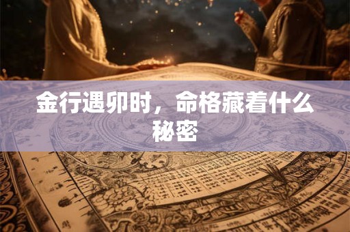 金行遇卯时，命格藏着什么秘密