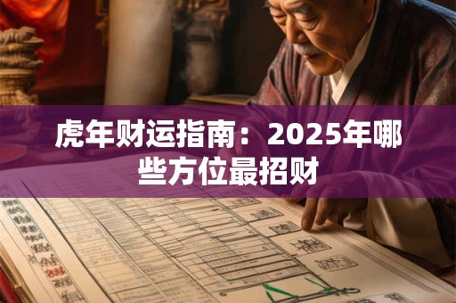 虎年财运指南：2025年哪些方位最招财