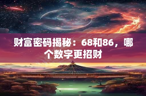 财富密码揭秘：68和86，哪个数字更招财