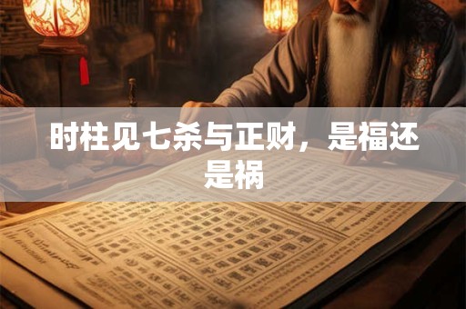 时柱见七杀与正财，是福还是祸