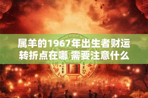 属羊的1967年出生者财运转折点在哪 需要注意什么