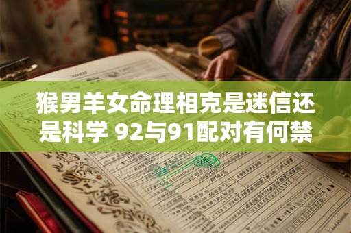 猴男羊女命理相克是迷信还是科学 92与91配对有何禁忌