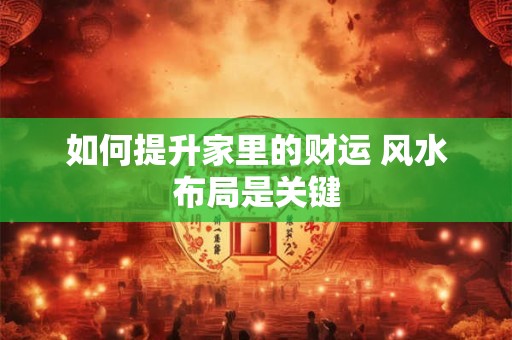 如何提升家里的财运 风水布局是关键