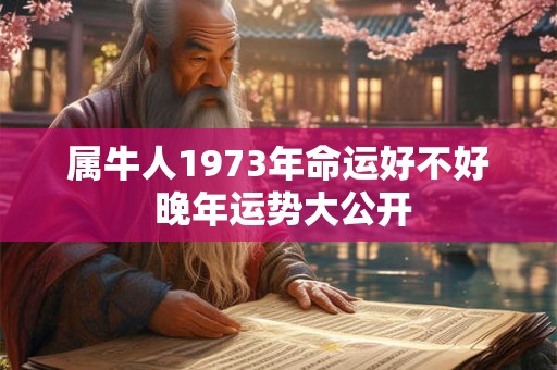 属牛人1973年命运好不好 晚年运势大公开