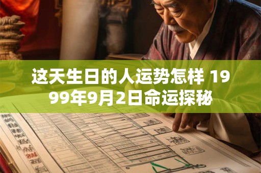这天生日的人运势怎样 1999年9月2日命运探秘
