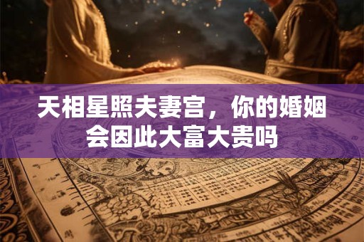 天相星照夫妻宫，你的婚姻会因此大富大贵吗