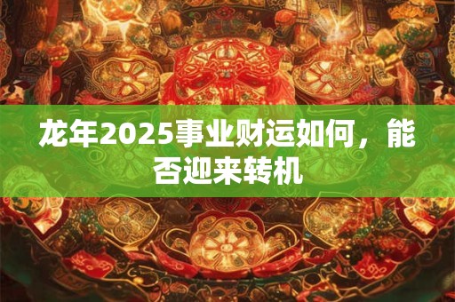 龙年2025事业财运如何，能否迎来转机