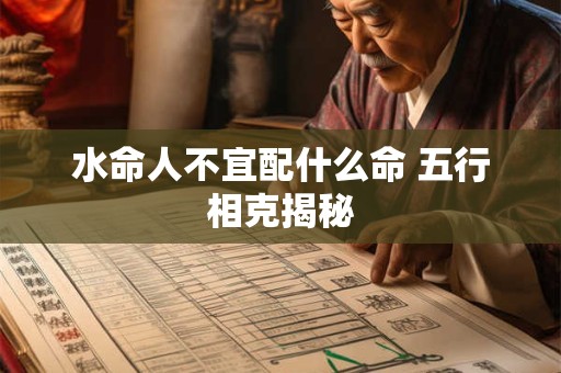 水命人不宜配什么命 五行相克揭秘
