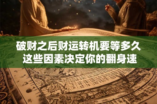 破财之后财运转机要等多久 这些因素决定你的翻身速度