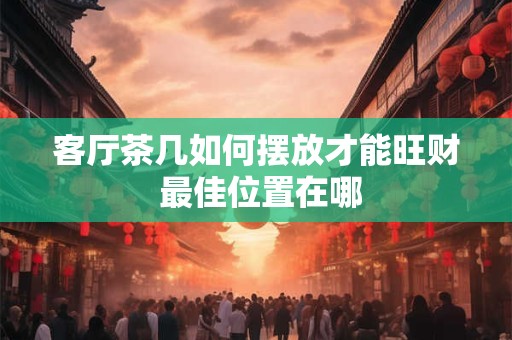 客厅茶几如何摆放才能旺财 最佳位置在哪