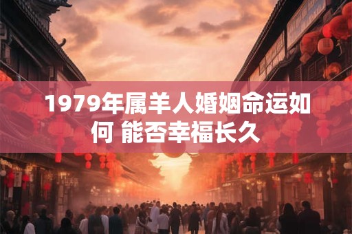 1979年属羊人婚姻命运如何 能否幸福长久