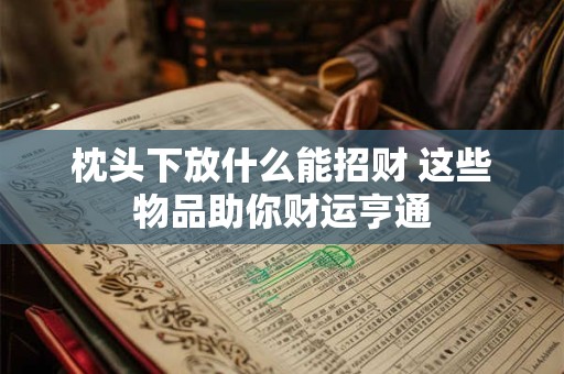 枕头下放什么能招财 这些物品助你财运亨通