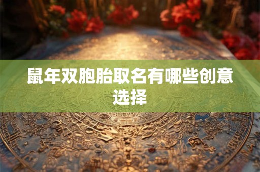 鼠年双胞胎取名有哪些创意选择