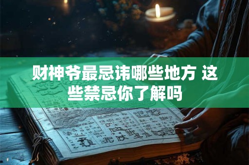 财神爷最忌讳哪些地方 这些禁忌你了解吗