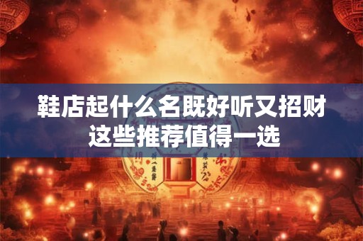 鞋店起什么名既好听又招财 这些推荐值得一选