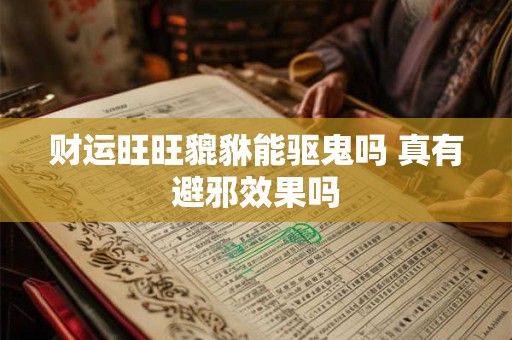 财运旺旺貔貅能驱鬼吗 真有避邪效果吗