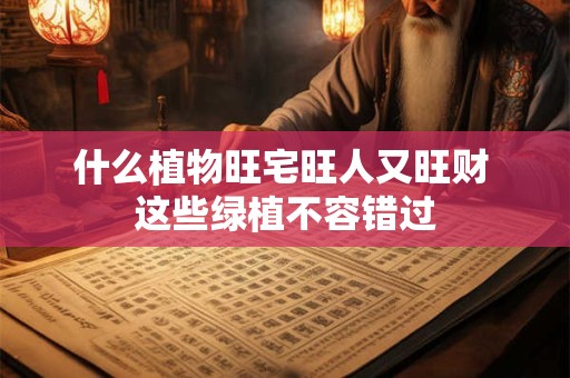 什么植物旺宅旺人又旺财 这些绿植不容错过