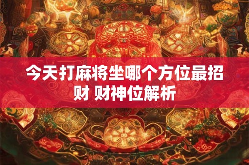 今天打麻将坐哪个方位最招财 财神位解析