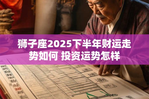 狮子座2025下半年财运走势如何 投资运势怎样