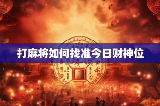 打麻将如何找准今日财神位
