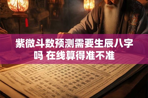 紫微斗数预测需要生辰八字吗 在线算得准不准