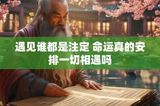 遇见谁都是注定 命运真的安排一切相遇吗