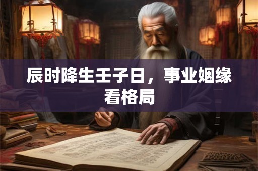 辰时降生壬子日，事业姻缘看格局