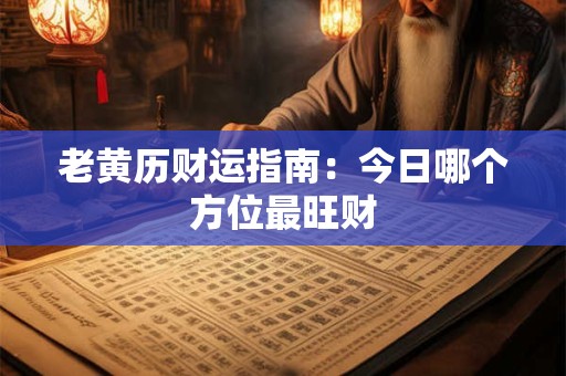 老黄历财运指南：今日哪个方位最旺财