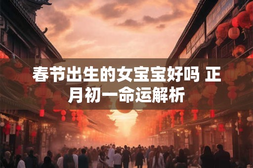 春节出生的女宝宝好吗 正月初一命运解析