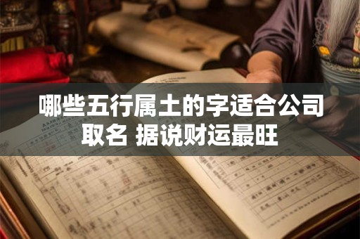 哪些五行属土的字适合公司取名 据说财运最旺