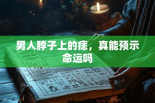 男人脖子上的痣，真能预示命运吗