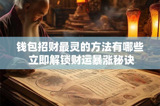 钱包招财最灵的方法有哪些 立即解锁财运暴涨秘诀