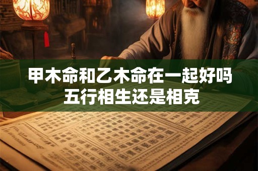 甲木命和乙木命在一起好吗 五行相生还是相克