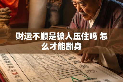财运不顺是被人压住吗 怎么才能翻身