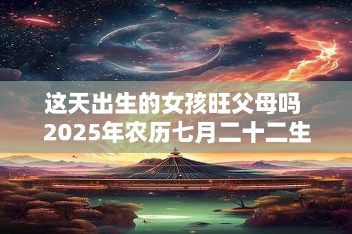 这天出生的女孩旺父母吗 2025年农历七月二十二生辰深度分析
