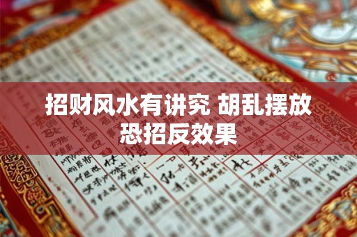 招财风水有讲究 胡乱摆放恐招反效果
