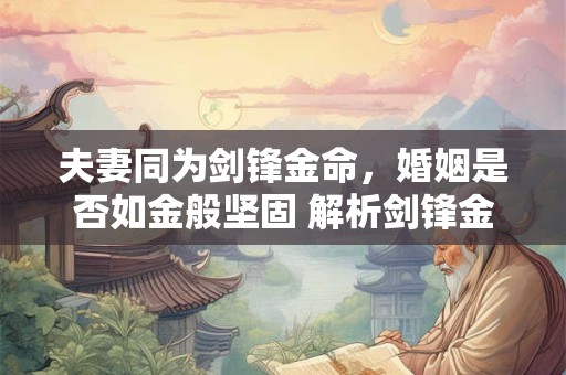 夫妻同为剑锋金命，婚姻是否如金般坚固 解析剑锋金命的婚配奥秘