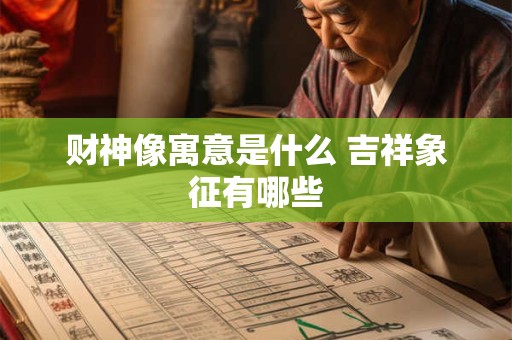 财神像寓意是什么 吉祥象征有哪些