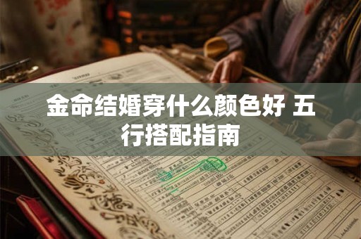 金命结婚穿什么颜色好 五行搭配指南