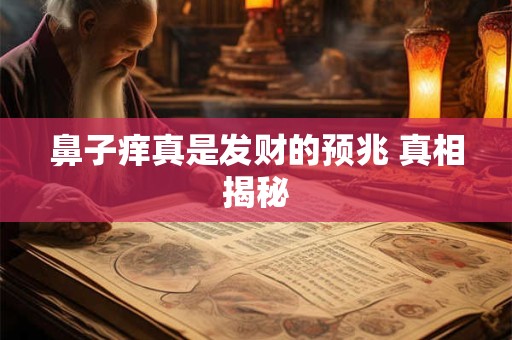 鼻子痒真是发财的预兆 真相揭秘
