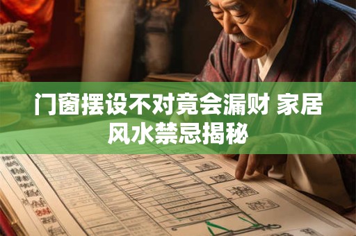 门窗摆设不对竟会漏财 家居风水禁忌揭秘