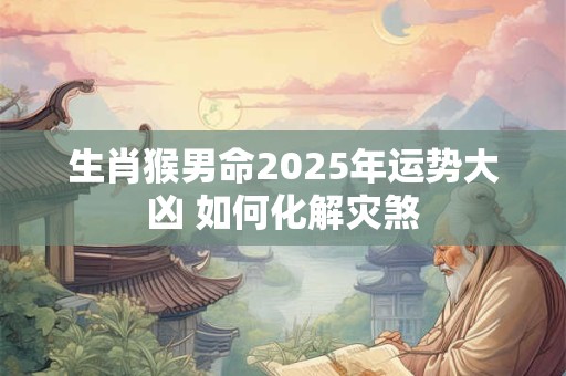 生肖猴男命2025年运势大凶 如何化解灾煞