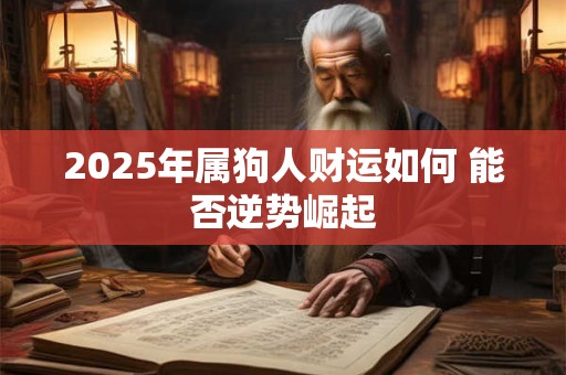2025年属狗人财运如何 能否逆势崛起