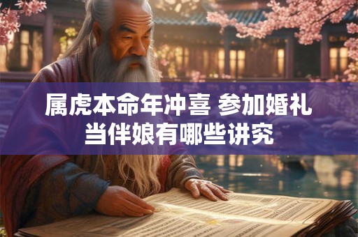 属虎本命年冲喜 参加婚礼当伴娘有哪些讲究