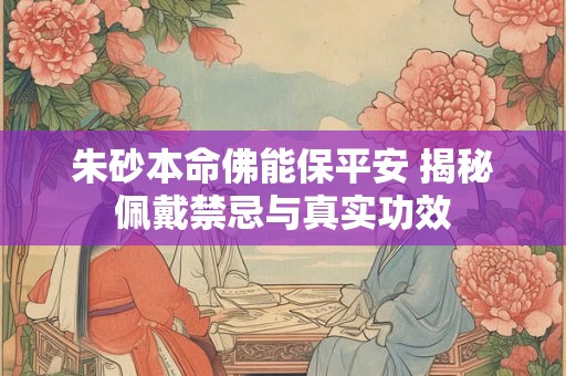 朱砂本命佛能保平安 揭秘佩戴禁忌与真实功效