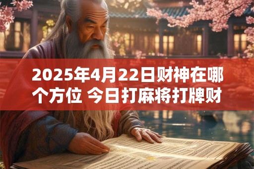 2025年4月22日财神在哪个方位 今日打麻将打牌财运方位