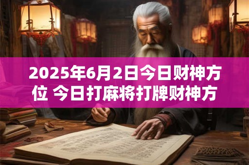 2025年6月30日财神方位查询 今日打麻将打牌财运方位